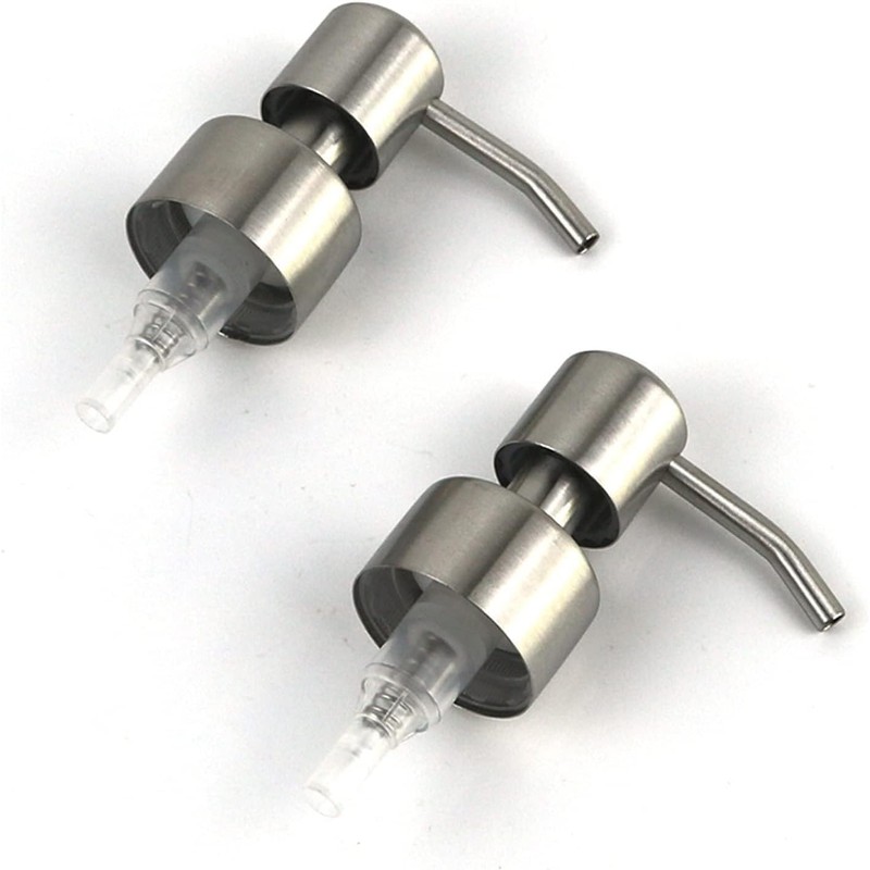 Silver Stainless Steel Minimalist Style Liquid Soap Dispenser for Bathroom