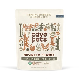 Cave Pets, Super Blend Powder, Dog Probiotic Supplement for Immunity and Digestive Health Support, Multi-Shroom & Probiotics, 90 Servings