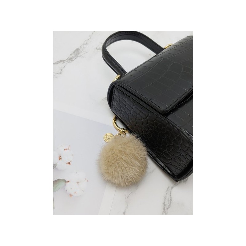 Lala 마이아 밍크털 키링참장식-베이지(MAIAKR010) Maia Mink Fur Keyring Charm -