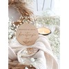JoliCoon Bridesmaid Ask Card Wooden Disc with Folding Envelope -