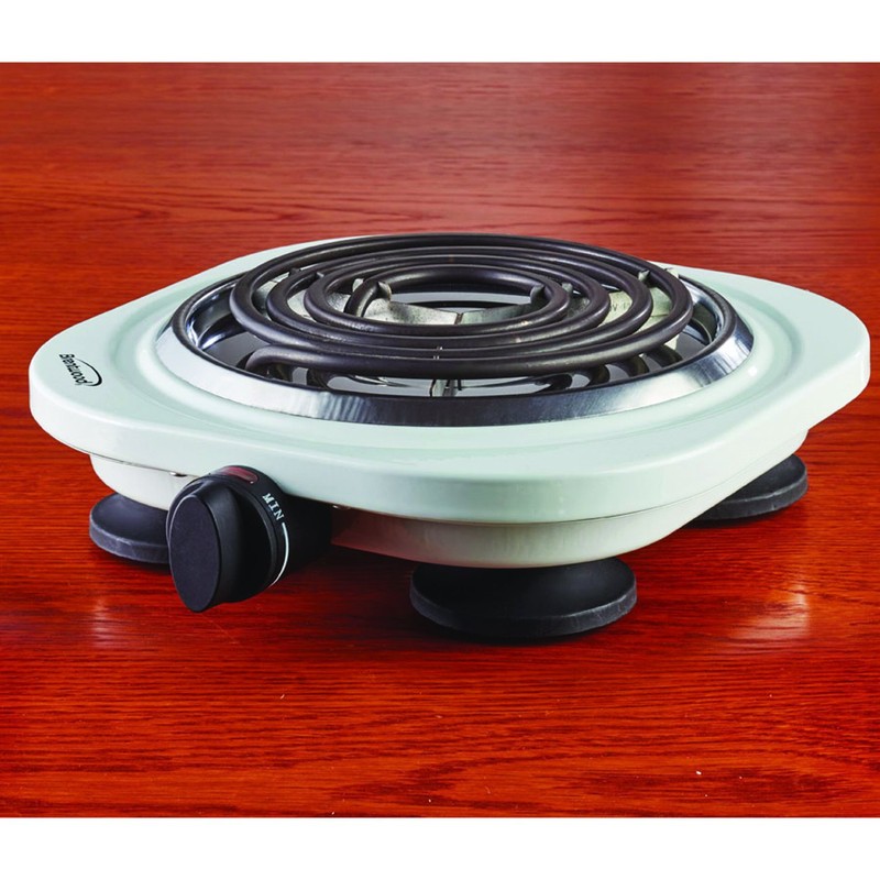 Brentwood Single Electric Burner 1000-Watt, White