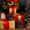Homemory 2 Pcs LED Pine Cone Candles, Flameless Candles with