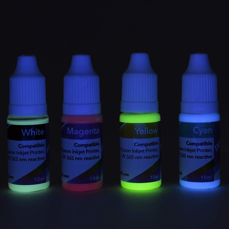 Professional Invisible UV Ink for Inkjet Printers 4 Colors Set,