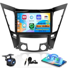 Inefala 8-Core 4+64G Android Car Stereo Screen for Hyundai Sonata 2010-2014 Radio Upgrade, 9'' Touch Screen with Wireless CarPlay Android Auto, Mirror Link, GPS Navigation, AHD Backup Camera