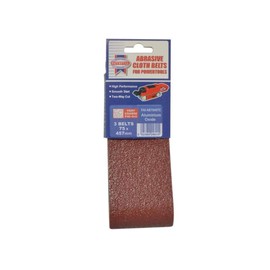 Faithfull AB75457C Cloth Sanding Belt 75 x 457mm 40g (3 Pieces)