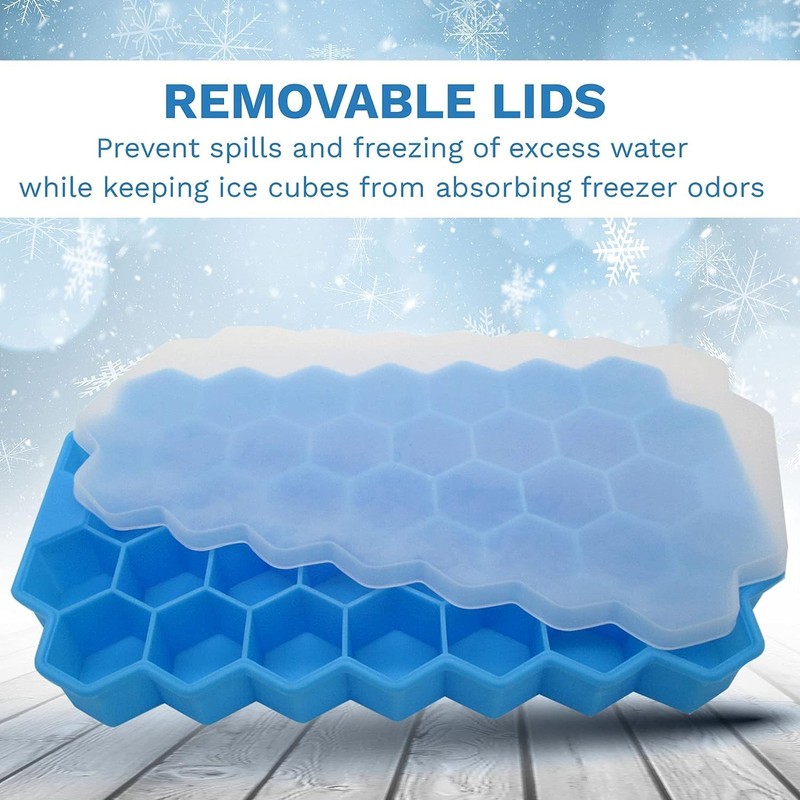 Gadgetime USA 1 Pack Honeycomb ice tray with Cover -