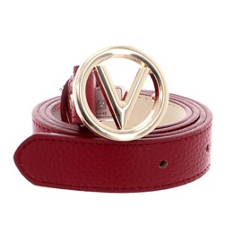 VALENTINO Round Women's Belt W100 Rosso - Can be Shortened, red