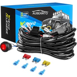 Kit de Cableado para Barra de Luz LED, 18 AWG, 12V, Arnés de cableado para barra de luces LED, Juego de Cables KIT 2 Leads, 0-320W 0-30A para Camión, Luces Todoterreno Luz de Trabajo LED