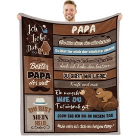 Yasrlvun Dad Gift Birthday, Birthday Gift for Dad, Blanket Gifts for Dad from Daughter Son Best Dad Gift Birthday for House Husband Father's Day Christmas Thanksgiving 50 x 60 Inches