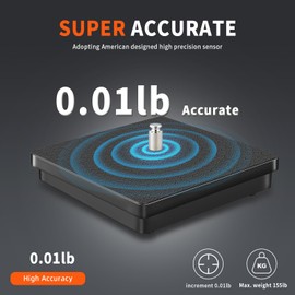 SKEAP Refrigerant Scale - 0.01lbs High Precision HVAC Scale with Wired Remote Control, 155lbs Large Capacity Freon Scale for Refrigerant Recovery with LCD Display and Portable Case & Lithium Battery