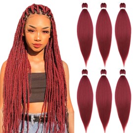 Pre-Stretched Braiding Hair Extensions Hot Water Setting Braiding Hair Easy Braid Crochet Hair Professional Itch Free Synthetic Fiber Soft Yaki Texture Braids hair 26In (8 Bundles,#900)
