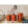 Bico Red Spring Bird Ceramic Canister Set of 3 for