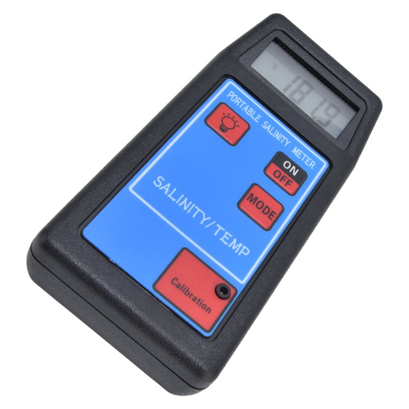 Portable Salinity TEMP Meter Multifunction Water Quality Analyzer for Aquarium