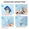 Razor Suction Hooks, VIS'V Clear Removable Heavy Duty Vacuum Suction