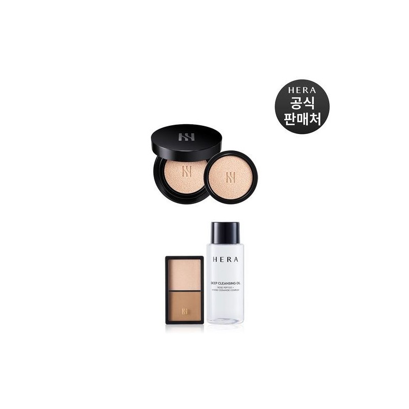 Hera Exclusive Black Cushion Foundation Duo SPF34/PA++ (Main product 15g
