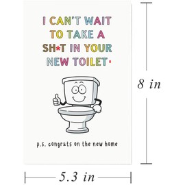 Funny New Home Card,Housewarming Card,New Toilet Card,Rude New House Cards