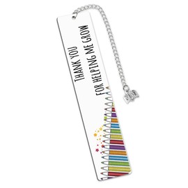 Gift for Teacher Appreciation Bookmark Graduation Christmas Gifts for Teacher Assistant Thank You for Helping Me Grow Gift for Preschool Pre-K Kindergarten Special Education Teacher Retirement Gifts