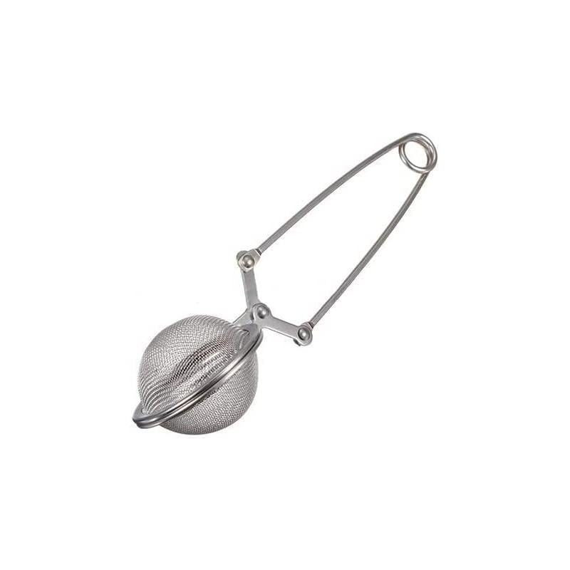 Silver Long Handle Loose Leaf Ball Tea Spoon, Stainless Steel