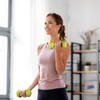 HolaHatha 5, 10, and 15 Pound Neoprene Hex Dumbbell Set