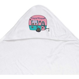Azeeda 'Caravan Fun' Baby Hooded Towel (HT00035149)