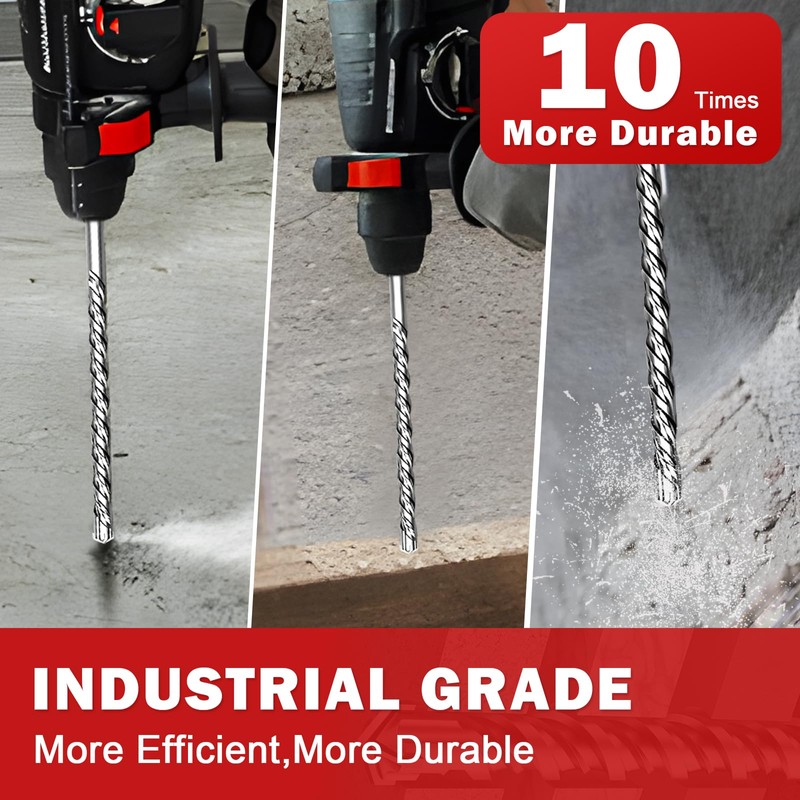 Keewaki 10 Pack 5/16" x 6" SDS Plus Rotary Hammer