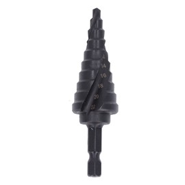 Cone Cutter, Step Drill Bit For Metal,HSS Spiral Groove Pagoda Hole Reamer Step Drill Bit For Metal Cone Drill Bit Hex Shank Tool Cone Drill Bit For Metal Blac