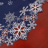 Simhomsen Embroidered Snowflakes Mantel Shelf Top Scarf Runner for Christmas