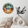 Lancholy Beach Theme Wall Clock Surfboard Decor 10-Inch Wooden Wall