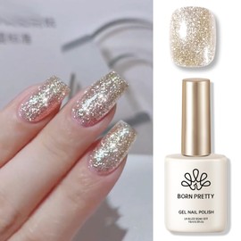 Born Pretty Glitter Gel Nail Polish Champagne Platinum Glitter Sparkly Gel Polish 15ML