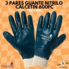 Global Glove and Safety 3 Pares Guante Industrial Nitrilo Puño