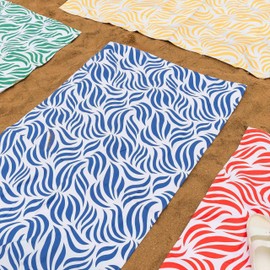 Tide Towels - Microfiber Beach Towels, Made Using Plastic Waste, Quick Drying, Odourless. Lightweight & Compact. Includes Bag. Perfect for Travel, Swimming, Yoga, Camping & Gym. (Deep Blue)