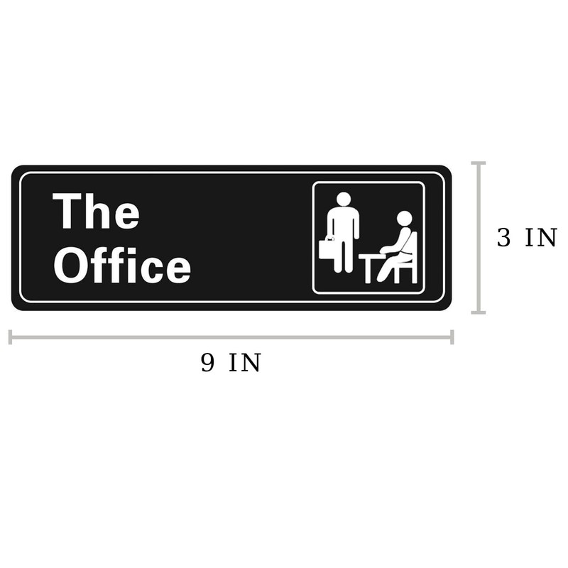 Nakimo Office Sign - Self-Adhesive 9 x 3 Inch Door