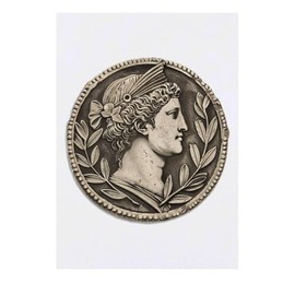'Roman Coin' Temporary Tattoo - Water Resistant, Skin-Safe, Non-Toxic Transfer (TO00077181)