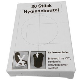 30 Items Sanitary Bag PE-HD Poly Bag Nachfüll Sanitary Bags Refill Bag