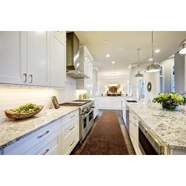 ORFA HOME Custom Length Hallway Runner Rug,Slip Resistant,Scroll Brown, 26 Inch X 16 feet, Sold and Priced Per Foot