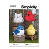 SIMPLICITY Sewing Pattern SS9972OS Plush Birds OS (ONE SIZE)