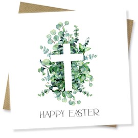 Punkcards - Celebrate the True Meaning of Easter, Pack of 10 Religious Easter Cards with Cross Design