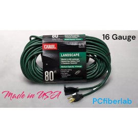 CAROL 80FT 16Gauge GREEN Outdoor Extension-Powe