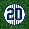 After Dark Crafting Yankees Jorge Posada #20 100% waterproof vinyl sticker decal - several sizes - 2.5 inches