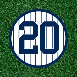 After Dark Crafting Yankees Jorge Posada #20 100% waterproof vinyl sticker decal - several sizes - 2.5 inches