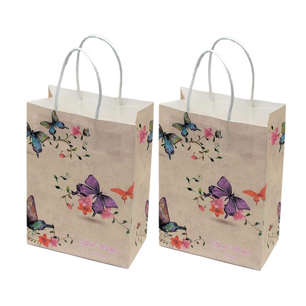 10pcs Small Gift Bags Kraft Paper Bags with Handle Party Favor Bags for Baby Shower Kids Birthday Wedding Xmas Party Supplies Restaurant takeouts, and Store Owners (10)