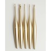 Furls Crochet Hook, Gold Streamline Metal Matte Finish & Polished,