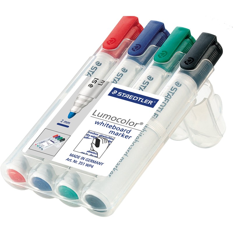 Staedtler 351WP4Lumocolor Whiteboard Marker Pack of 4