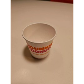 Dunkin' Donuts ONE Dunkin Donuts 4OZ White Paper Store Coffee Cup Collectible Espresso NOS.