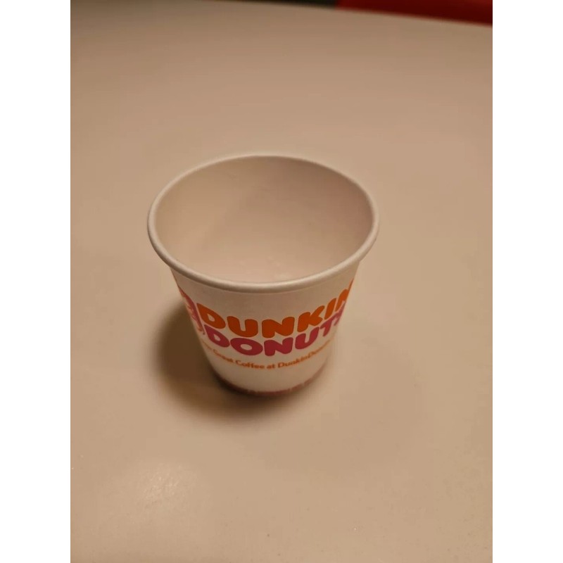 Dunkin' Donuts ONE Dunkin Donuts 4OZ White Paper Store Coffee