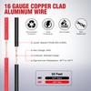 Nilight 50FT 16AWG Copper Clad Aluminum Wire 16/2 Gauge Red