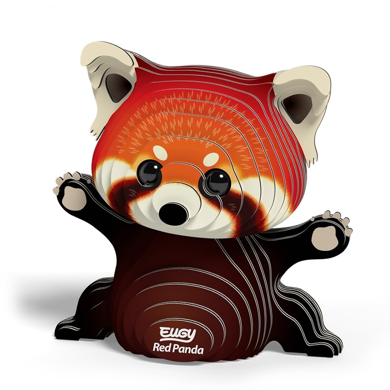 EUGY 126 Red Panda 3D Puzzle - 44 Piece Eco-Friendly
