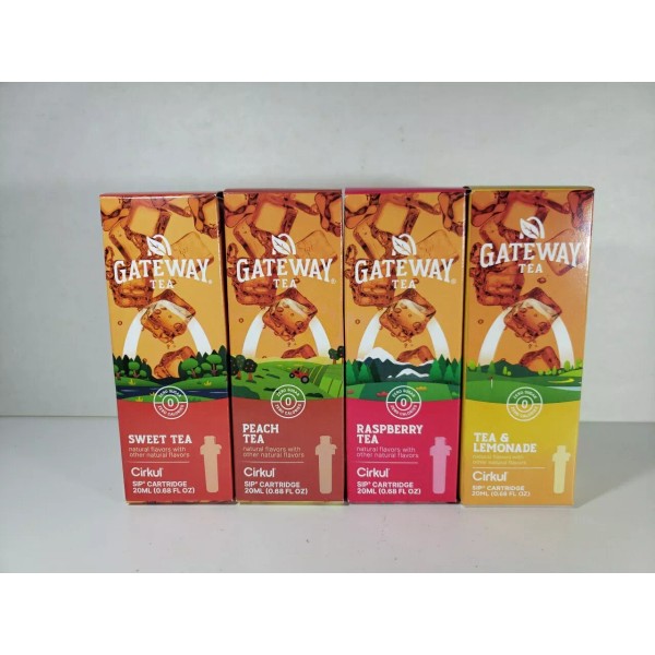 Cirkul 4 Cirkul Flavor Cartridges Gateway Tea Variety Sweet, Raspberry,