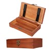 Wooden Sketching Pencil Box Antique Solid Wood Square Children Stationery