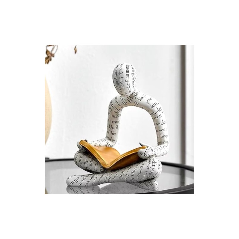 Home Decor Pulp Reading Thinker Statue Aesthetic Sculpture Room Decor